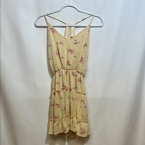 Lush Cream Sundress with Floral Pattern